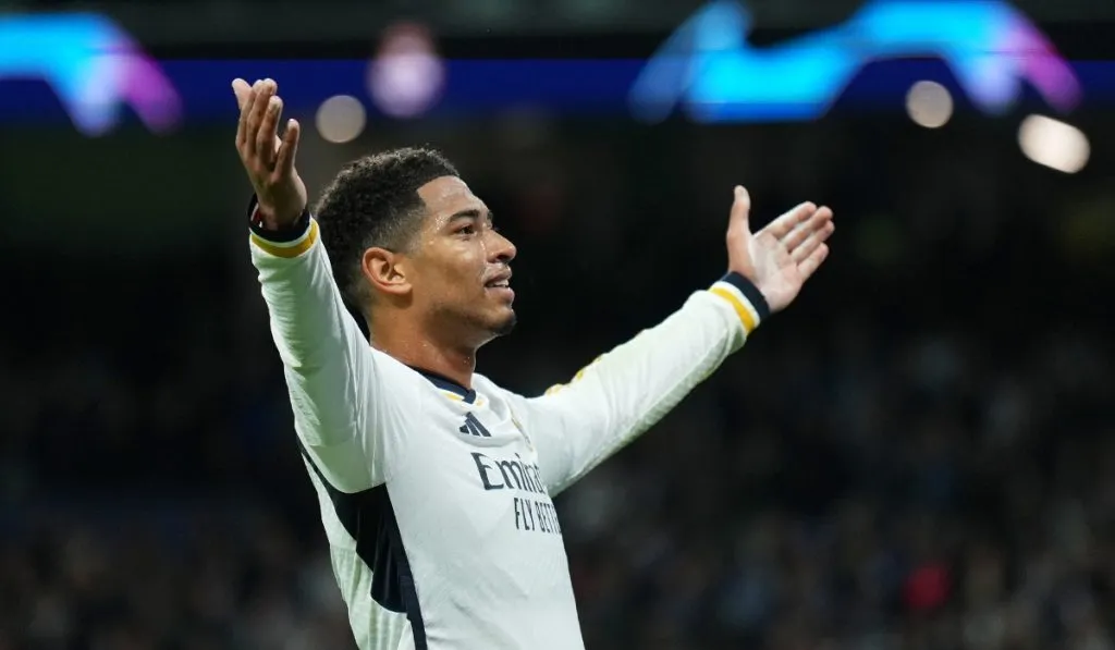 Jude Bellingham celebra su tanto ante el Bernabéu: Getty Images