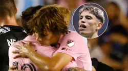 Lionel Messi, Benjamin Cremaschi y Alejandro Garnacho.