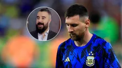 Álvaro Morales y Lionel Messi.