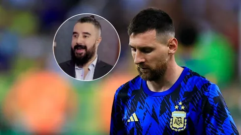 Álvaro Morales y Lionel Messi.