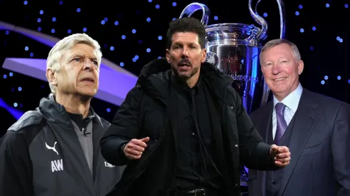 Arsene Wenger, Diego Pablo Simeone y Sir Alex Ferguson.