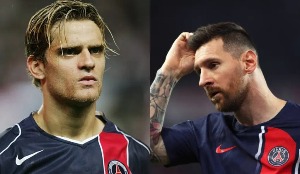 Jérome Rothen y Lionel Messi en PSG: Getty Images