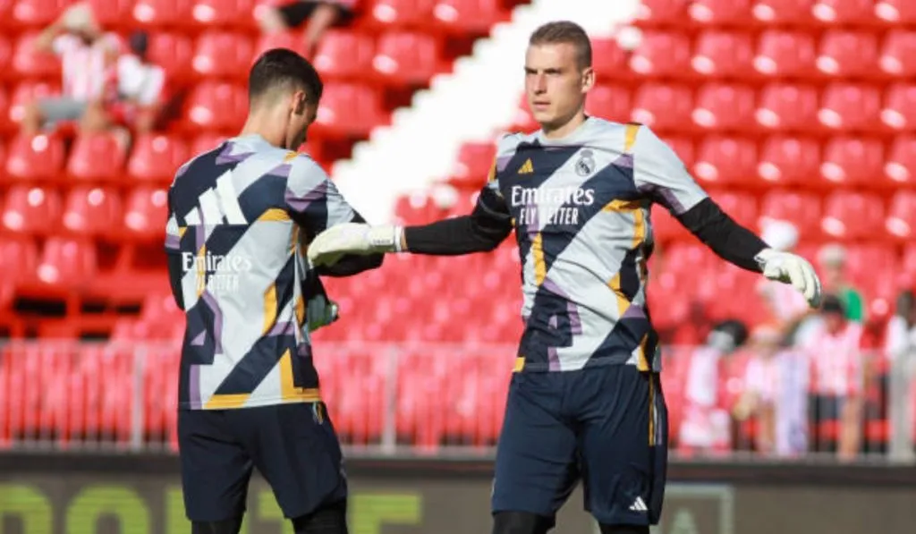 Kepa y Andriy Lunin en un calentamiento por Girona: Getty Images