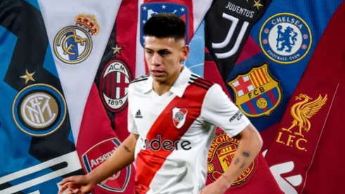 Claudio Echeverri y algunos de los gigantes de Europa.