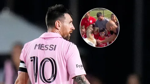 Leo Messi y Yassine Cheuko.