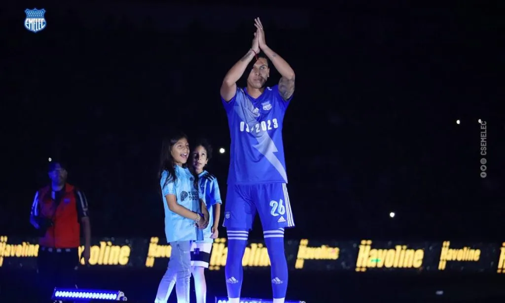 Luis Fernando León fue la sorpresa de la Explosión Azul en este 2023. Foto: Emelec.