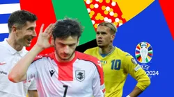 Robert Lewandowski, Mijailo Mudryk y Khvicha Kvaratskhelia.