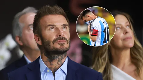 David Beckham y Lionel Messi.