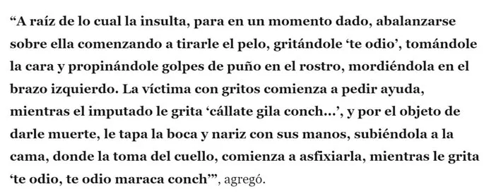 Escrito de la formalización de la Fiscal asignada del caso de la última denuncia que tuvo Thompson. Fuente: Salvador Shcwartzmann.