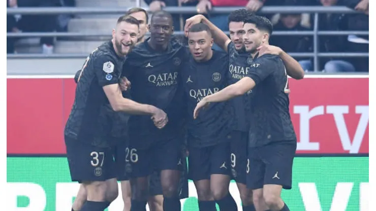 Jugadores del PSG en la Ligue 1.