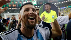 Lionel Messi y el gesto de Gabriel Jesús.