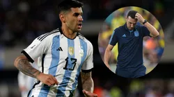 Cristian Romero y Lionel Scaloni.