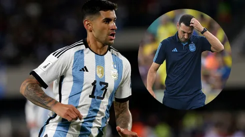 Cristian Romero y Lionel Scaloni.