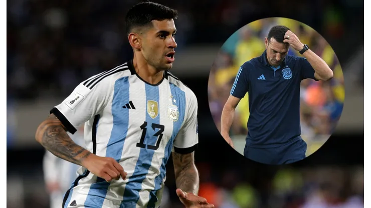 Cristian Romero y Lionel Scaloni.
