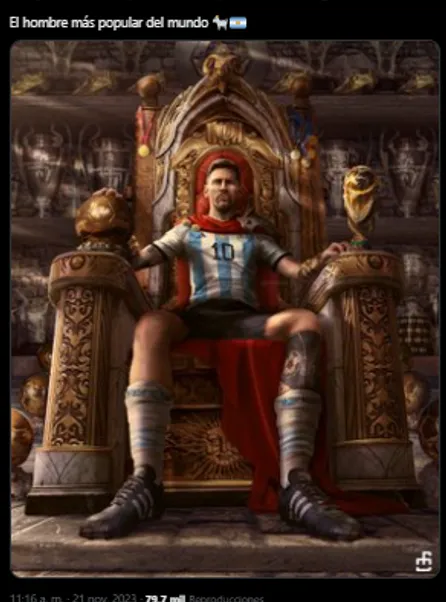 Reacción al parido de Messi contra Cristiano (Foto: X / @M30Xtra)