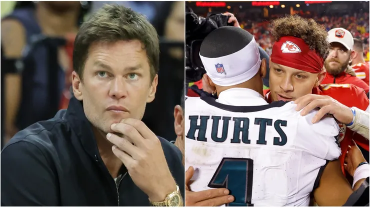 Tom Brady, Jalen Hurts y Patrick Mahomes.