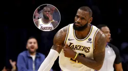 LeBron James y su polémica celebración en Lakers vs. Rockets.