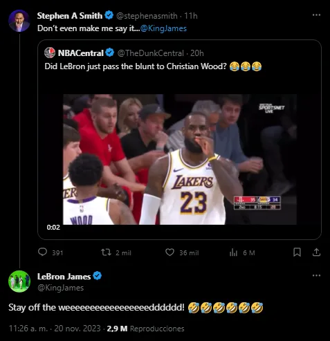 LeBron hablo sobre su celebración. (Foto: X / @KingJames)