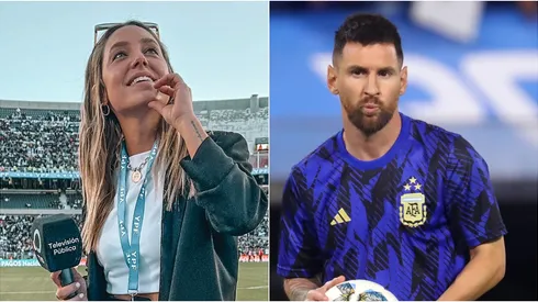Sofi Martínez y Lionel Messi.