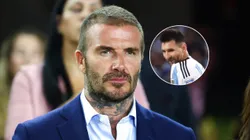 David Beckham y Leo Messi.