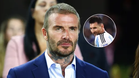 David Beckham y Leo Messi.