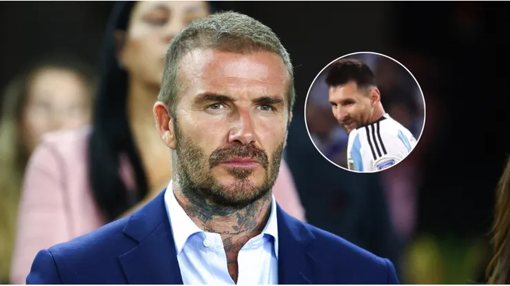 David Beckham y Leo Messi.