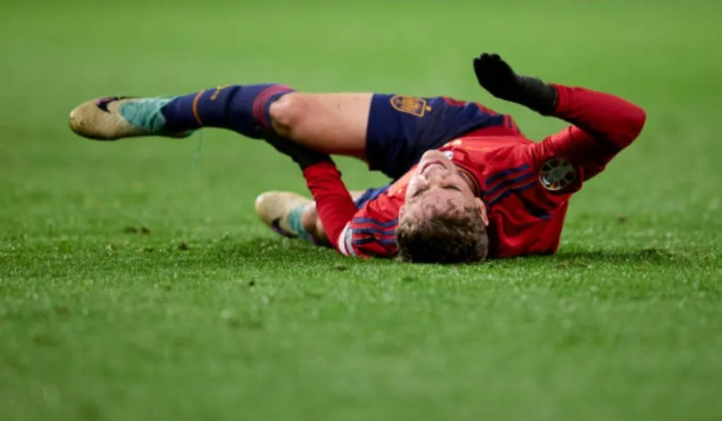 Lesión de ligamentos de Gavi ante Georgia: Getty Images