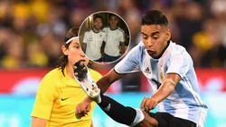 Lionel Messi y José Luis Gómez en la Selección Argentina.