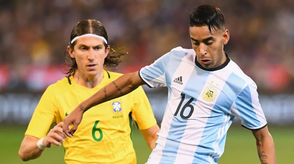 José Luis Gómez (der.) en Brasil vs Argentina de 2017. (Foto: Getty Images)