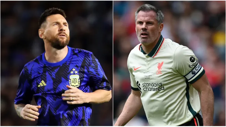 Lionel Messi y Jamie Carragher.