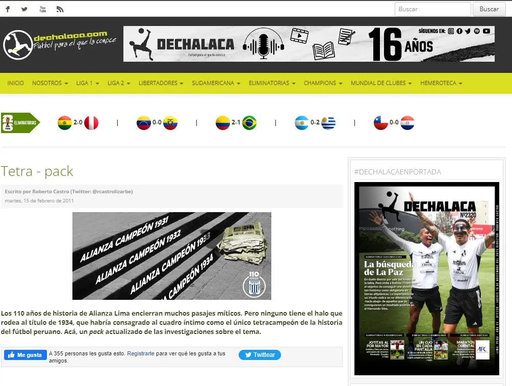 DeChalaca expuso una serie de detalles en su informe especial de 1934. (Foto: DeChalaca).