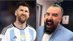 Lionel Messi y Álvaro Morales.