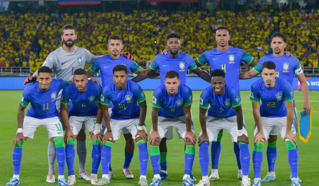 Formación titular de Brasil en la derrota con Colombia: Getty Images