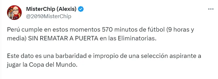Mister Chip hablando de la Selección Peruana. (Foto: Captura cuenta X de Mister Chip)