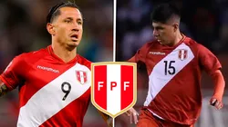 Gianluca Lapadula y Piero Quispe.