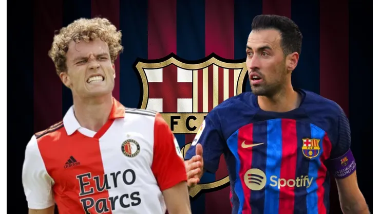 Mats Wieffer y Sergio Busquets.