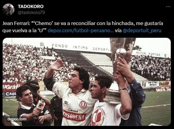 José Guillermo del Solar junto al Puma Carranza. (Foto: Twitter).