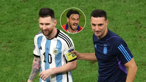 Lionel Messi, Mauricio Pinilla y Lionel Scaloni.