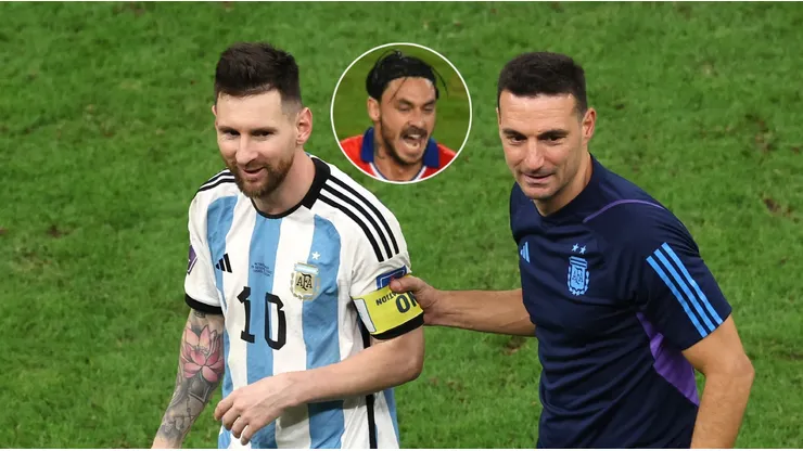 Lionel Messi, Mauricio Pinilla y Lionel Scaloni.