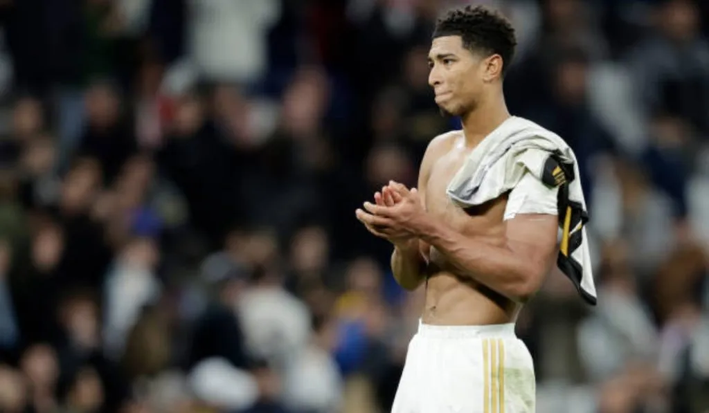 Vendaje en el hombro luxado de Jude Bellingham ante Rayo Vallecano: Getty Images