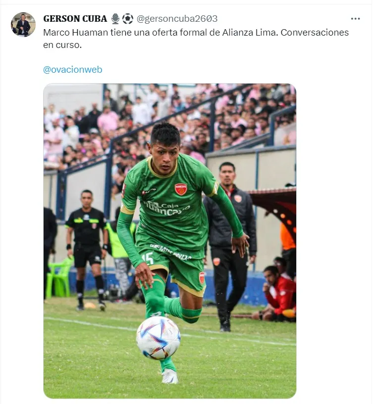 Marco Huamán, crack de Sport Huancayo. (Foto: Sport Huancayo Prensa)