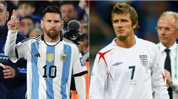 Lionel Messi y David Beckham.