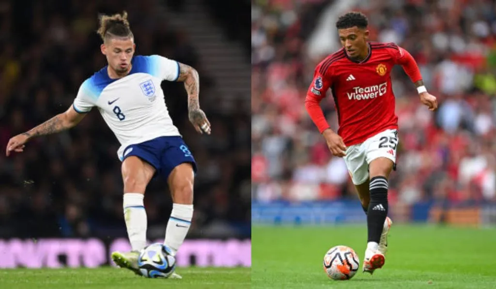 Kalvin Phillips y Jadon Sancho: Getty Images