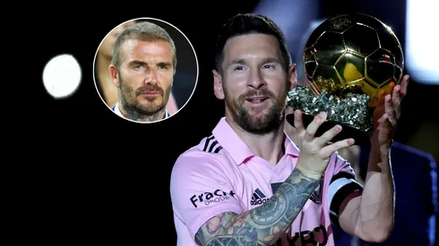 David Beckham y Leo Messi.