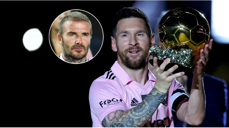 David Beckham y Leo Messi.