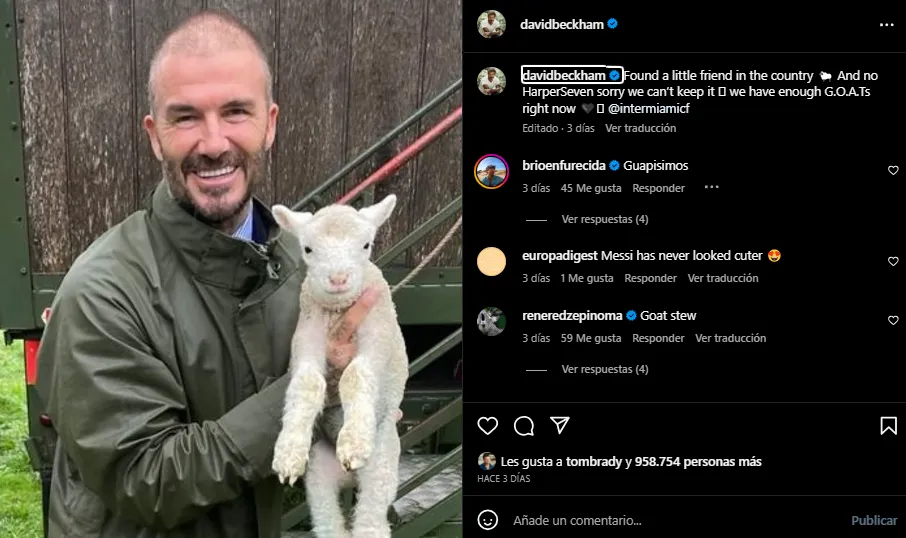 Beckham en su casa en Inglaterra. (Foto: Instagram / @davidbeckham)