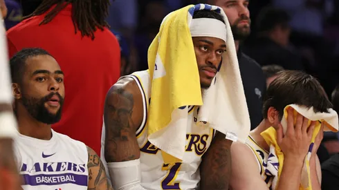 D'Angelo Russell, Jarred Vanderbilt y Austin Reaves.