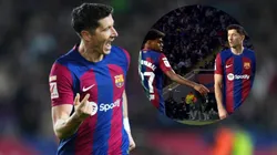 Robert Lewandowski y Lamine Yamal en Barcelona.