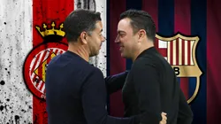 Michel y Xavi, entrenadores de Girona y Barcelona.