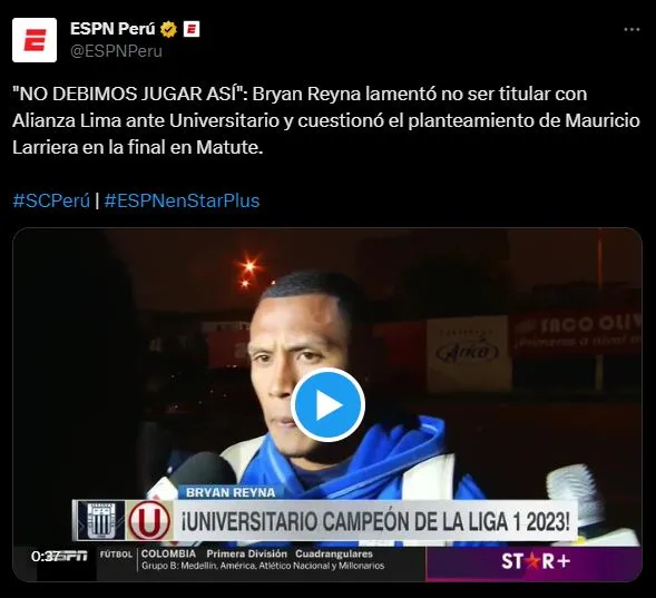 Bryan Reyna destrozó la interna de Alianza Lima. (Foto: Twitter).